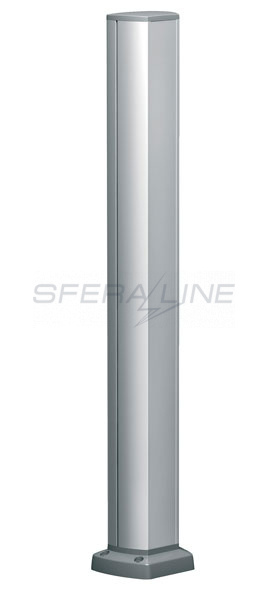 Міні-колона 1-стороння 700 мм на 12 постів з отвором під підлоговий канал OptiLine 45, анодований алюміній